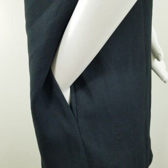 Bar Ill 3 Dress L Black Shift Box Short Sleeve Cold-Shoulder Bows Pockets Sack - Picture 9 of 10